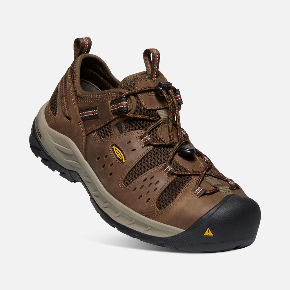 Zapatos de Trabajo Keen Mexico Marrom - Hombre Atlanta Cool Ii (Steel Toe) - XK3462571